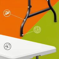 Bufetový stôl  KAMIL sklápateľný, 76x183x74cm, biela