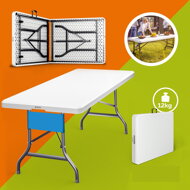 Bufetový stôl  KAMIL sklápateľný, 76x183x74cm, biela