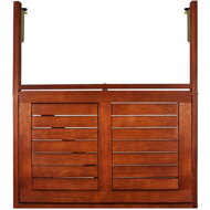 Závesný balkónový stolík HANS, 65x45x87cm, hnedá