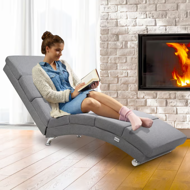 Leňoška LONDON, 186x55x89cm, šedá