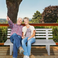 Záhradná lavica ORCHIDEA, 145x49x74cm, biela