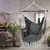 Závesné kreslo MANDY 170x100x150 cm, tmavosivé