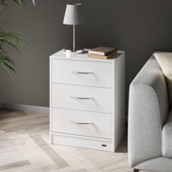 Nočný stolík ELOISE s podsvietením, 54x39x28cm, biela