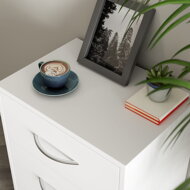 Nočný stolík ELOISE s podsvietením, 54x39x28cm, biela