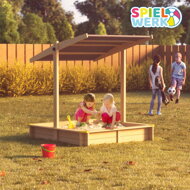 Pieskovisko so strieškou Leny, smrekové drevo, 120x120x120cm