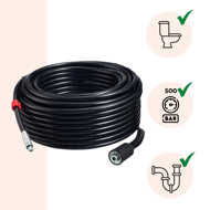 Súprava na čistenie potrubia Premium, 30 m, čierna