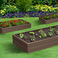 Vyvýšený záhon WOODY 149x75,6x25cm, hnedá