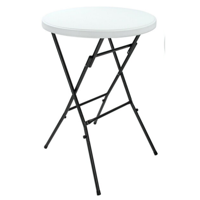 Plastový párty stôl LYDA, Ø72x110cm, biela