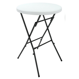 Plastový párty stôl LYDA, Ø72x110cm, biela