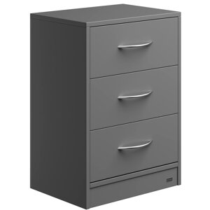 Nočný stolík ELOISE s podsvietením, 54x39x28cm, antracitová